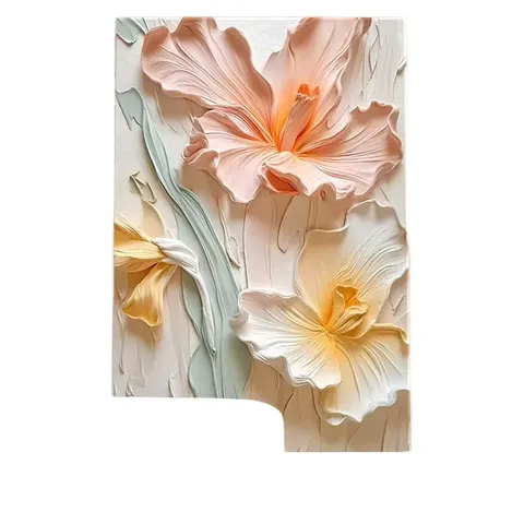 繁花 单幅 装饰画 现代简约 客厅背景墙挂画 晶瓷画