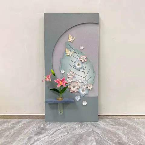 繁花 单幅 装饰画 现代简约 玄关背景墙挂画 LED带灯画