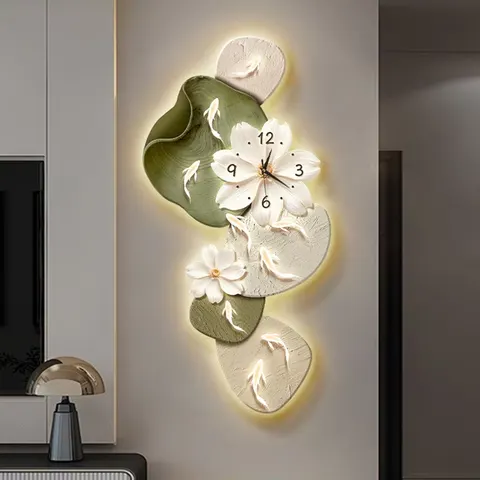 锦鲤 单幅 装饰画 现代简约 客厅背景墙挂画 晶瓷画