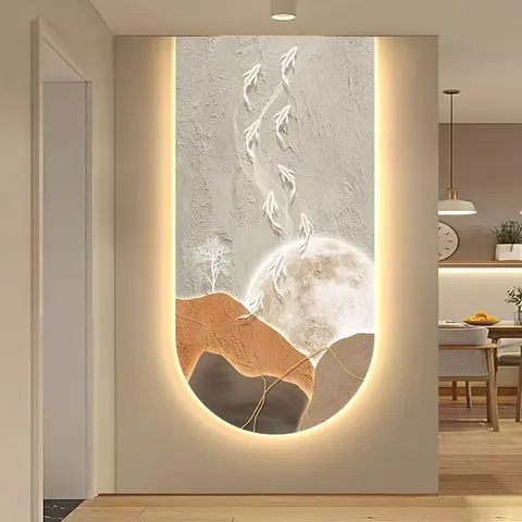 锦鲤 单幅 装饰画 现代简约 玄关背景墙挂画 晶瓷画