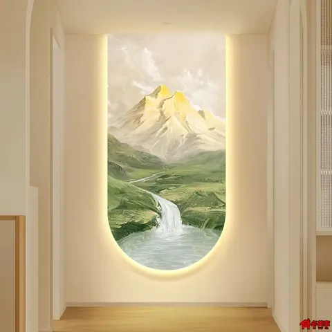 锦鲤 单幅 装饰画 现代简约 玄关背景墙挂画 晶瓷画