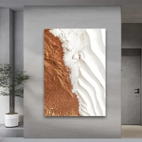 山水 单幅 装饰画 北欧风 玄关背景墙挂画 砂岩浮雕