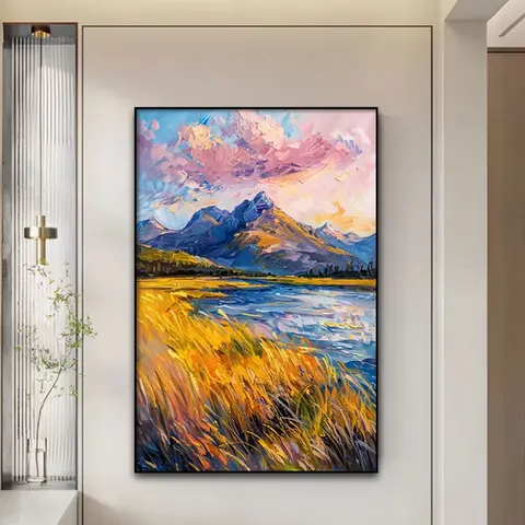 抽象 单幅 装饰画 北欧风 玄关背景墙挂画 手绘油画
