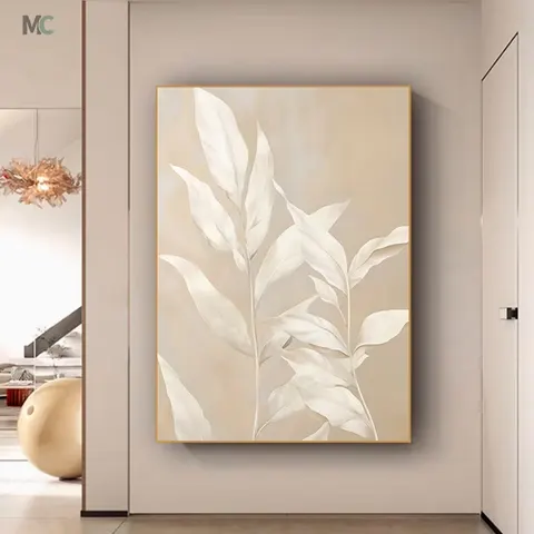 植物 单幅 装饰画 北欧风 玄关背景墙挂画 晶瓷画
