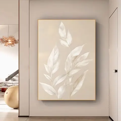 植物 单幅 装饰画 北欧风 玄关背景墙挂画 晶瓷画