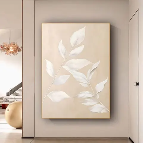 植物 单幅 装饰画 北欧风 玄关背景墙挂画 晶瓷画