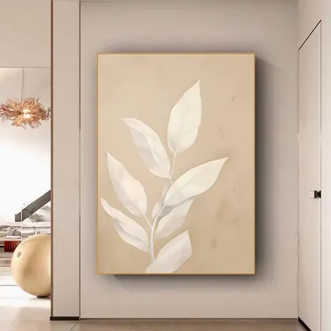 植物 单幅 装饰画 北欧风 玄关背景墙挂画 晶瓷画