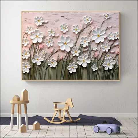 繁花 单幅 装饰画 轻奢风 客厅背景墙挂画