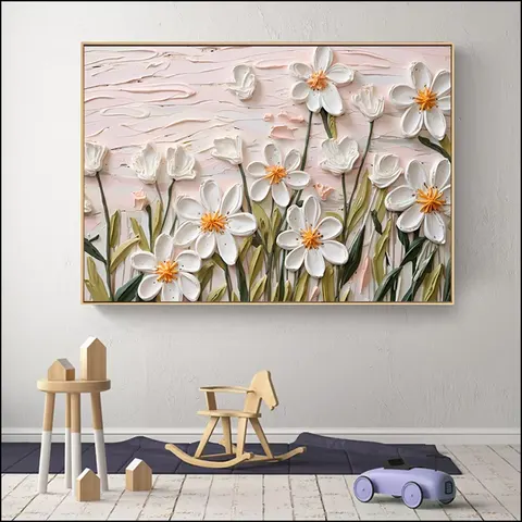 繁花 单幅 装饰画 轻奢风 客厅背景墙挂画