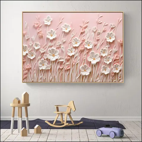 繁花 单幅 装饰画 轻奢风 客厅背景墙挂画