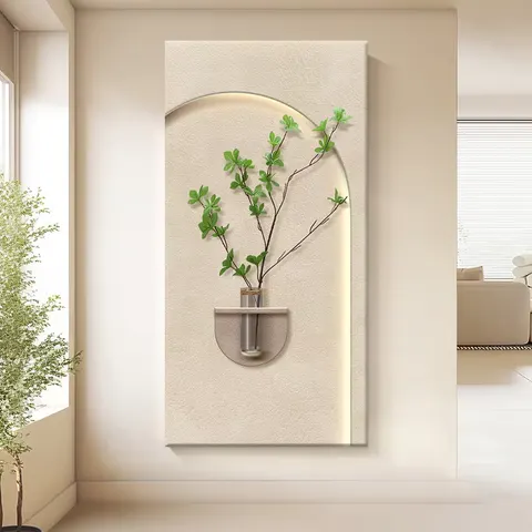 抽象 单幅 装饰画 现代简约 书房背景墙挂画 LED带灯画