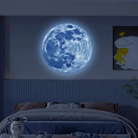 日月星辰 单幅 装饰画 现代简约 玄关背景墙挂画 LED带灯画