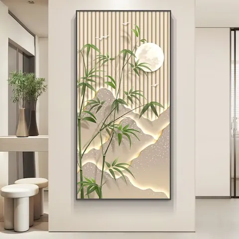 抽象 单幅 装饰画 轻奢风 玄关背景墙挂画