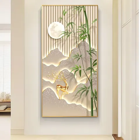 抽象 单幅 装饰画 轻奢风 玄关背景墙挂画