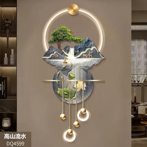 抽象 单幅 装饰画 现代简约 玄关背景墙挂画 LED带灯画