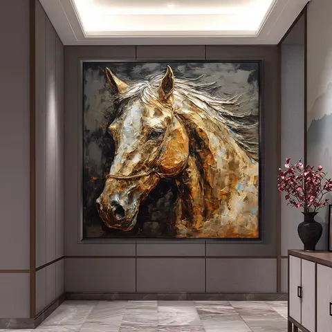 抽象 单幅 装饰画 现代简约 玄关背景墙挂画 手绘油画