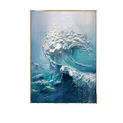 山水 单幅 装饰画 现代简约 客厅背景墙挂画 手绘油画