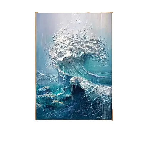 山水 单幅 装饰画 现代简约 客厅背景墙挂画 手绘油画