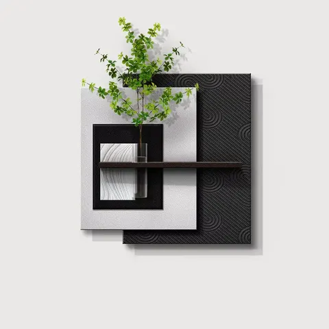 植物 单幅 装饰画 现代简约 餐厅背景墙挂画 LED带灯画