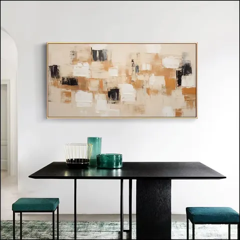 抽象 单幅 装饰画 现代简约 餐厅背景墙挂画 晶瓷画