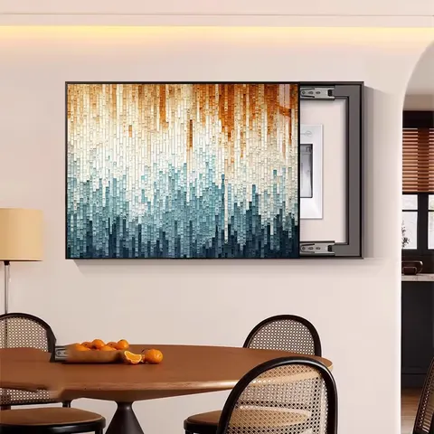 抽象 单幅 装饰画 现代简约 餐厅背景墙挂画 晶瓷画