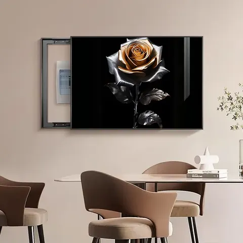 抽象 单幅 装饰画 现代简约 餐厅背景墙挂画 晶瓷画