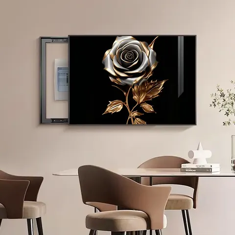 抽象 单幅 装饰画 现代简约 餐厅背景墙挂画 晶瓷画