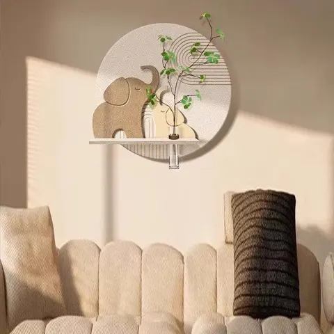 植物 单幅 装饰画 现代简约 餐厅背景墙挂画 砂岩浮雕