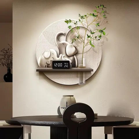 植物 单幅 装饰画 现代简约 餐厅背景墙挂画 LED带灯画