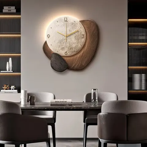 抽象 单幅 装饰画 现代简约 餐厅背景墙挂画 LED带灯画