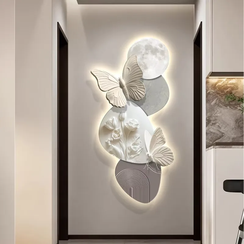 繁花 单幅 装饰画 现代简约 玄关背景墙挂画 精雕画