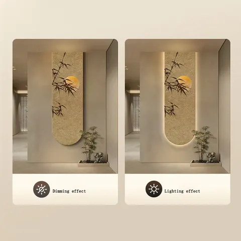日月星辰 单幅 装饰画 复古怀旧 客厅背景墙挂画 LED带灯画