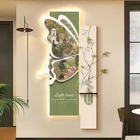 植物 单幅 装饰画 现代简约 玄关背景墙挂画 砂岩浮雕