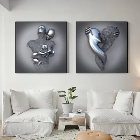 抽象 单幅 装饰画 现代简约 客厅背景墙挂画 晶瓷画