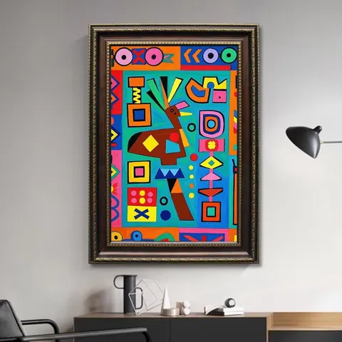 抽象 单幅 装饰画 现代简约 客厅背景墙挂画 晶瓷画