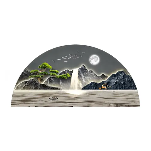 山水 单幅 装饰画 现代简约 客厅背景墙挂画 LED带灯画