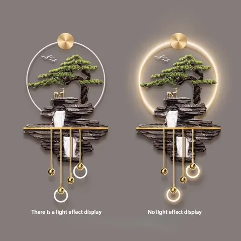 抽象 单幅 装饰画 现代简约 玄关背景墙挂画 LED带灯画
