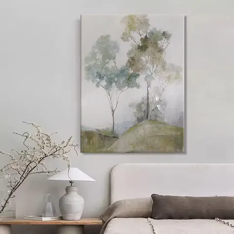 植物 两联 装饰画 现代简约 客厅背景墙挂画 手绘油画