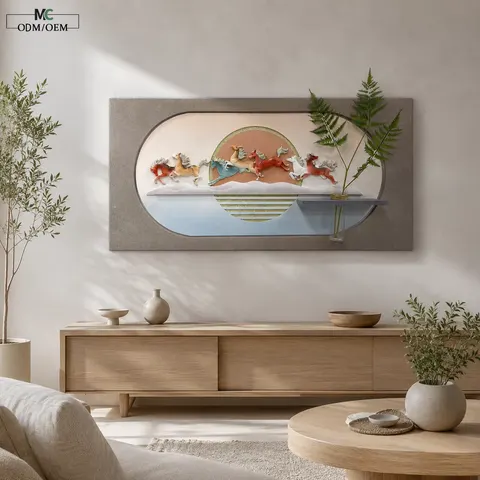 动物 单幅 装饰画 现代简约 客厅背景墙挂画 LED带灯画