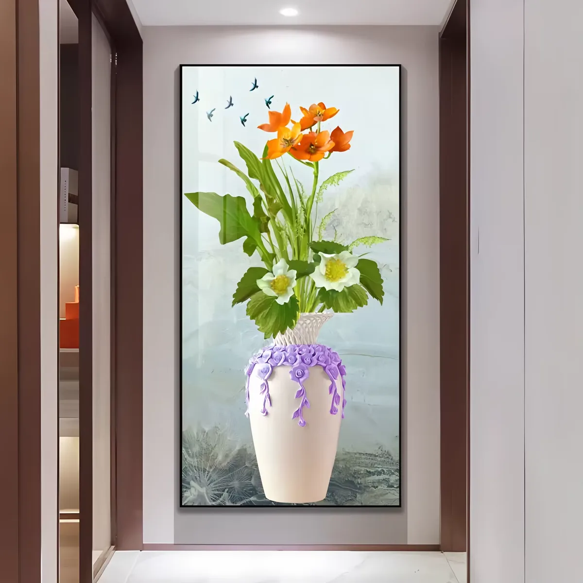抽象 单幅 装饰画 现代简约 客厅背景墙挂画 LED带灯画
