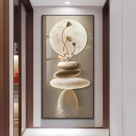 抽象 单幅 装饰画 现代简约 客厅背景墙挂画 LED带灯画