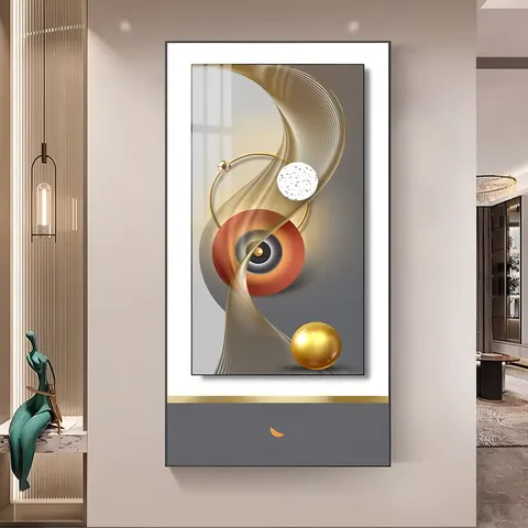 抽象 单幅 装饰画 现代简约 客厅背景墙挂画 LED带灯画
