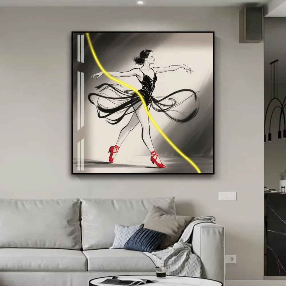 抽象 单幅 装饰画 现代简约 客厅背景墙挂画 霓虹灯画