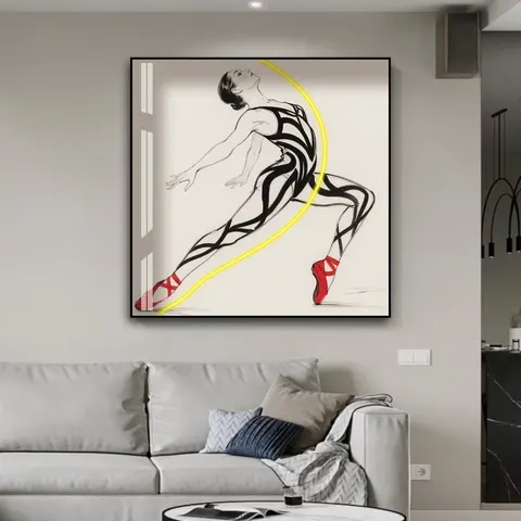 抽象 单幅 装饰画 现代简约 客厅背景墙挂画 霓虹灯画