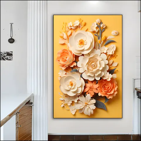 繁花 单幅 装饰画 现代简约 餐厅背景墙挂画 壁饰摆件
