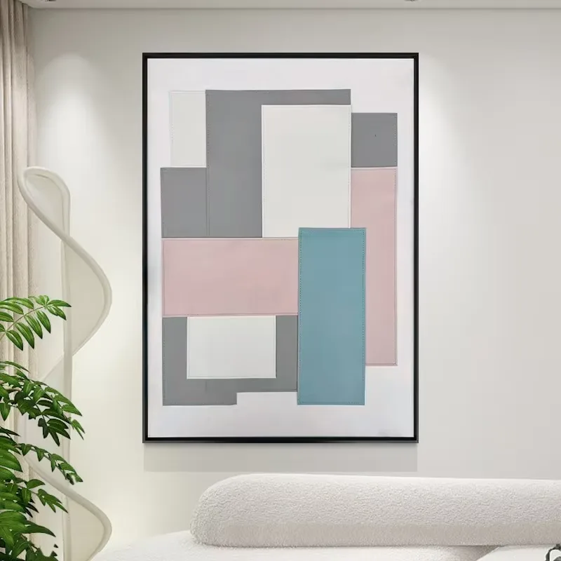 城市 单幅 装饰画 现代简约 客厅背景墙挂画 手工皮雕