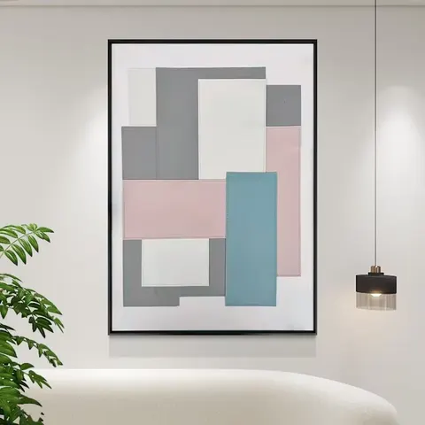 城市 单幅 装饰画 现代简约 客厅背景墙挂画 手工皮雕