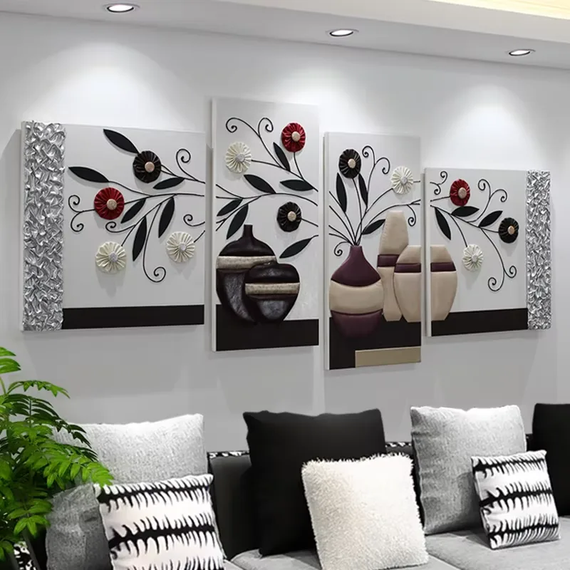 抽象 单幅 装饰画 现代简约 客厅背景墙挂画 手工皮雕