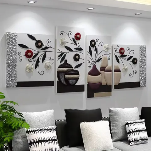 抽象 单幅 装饰画 现代简约 客厅背景墙挂画 手工皮雕