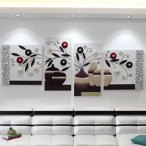 抽象 单幅 装饰画 现代简约 客厅背景墙挂画 手工皮雕